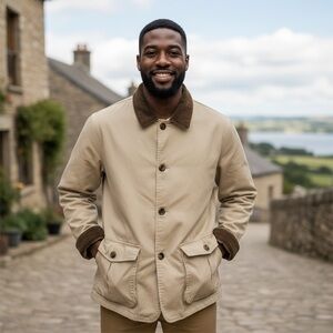 Vintage Men’s RoundTree & Yorke Outdoors Khaki Barn Chore Field Jacket XLT